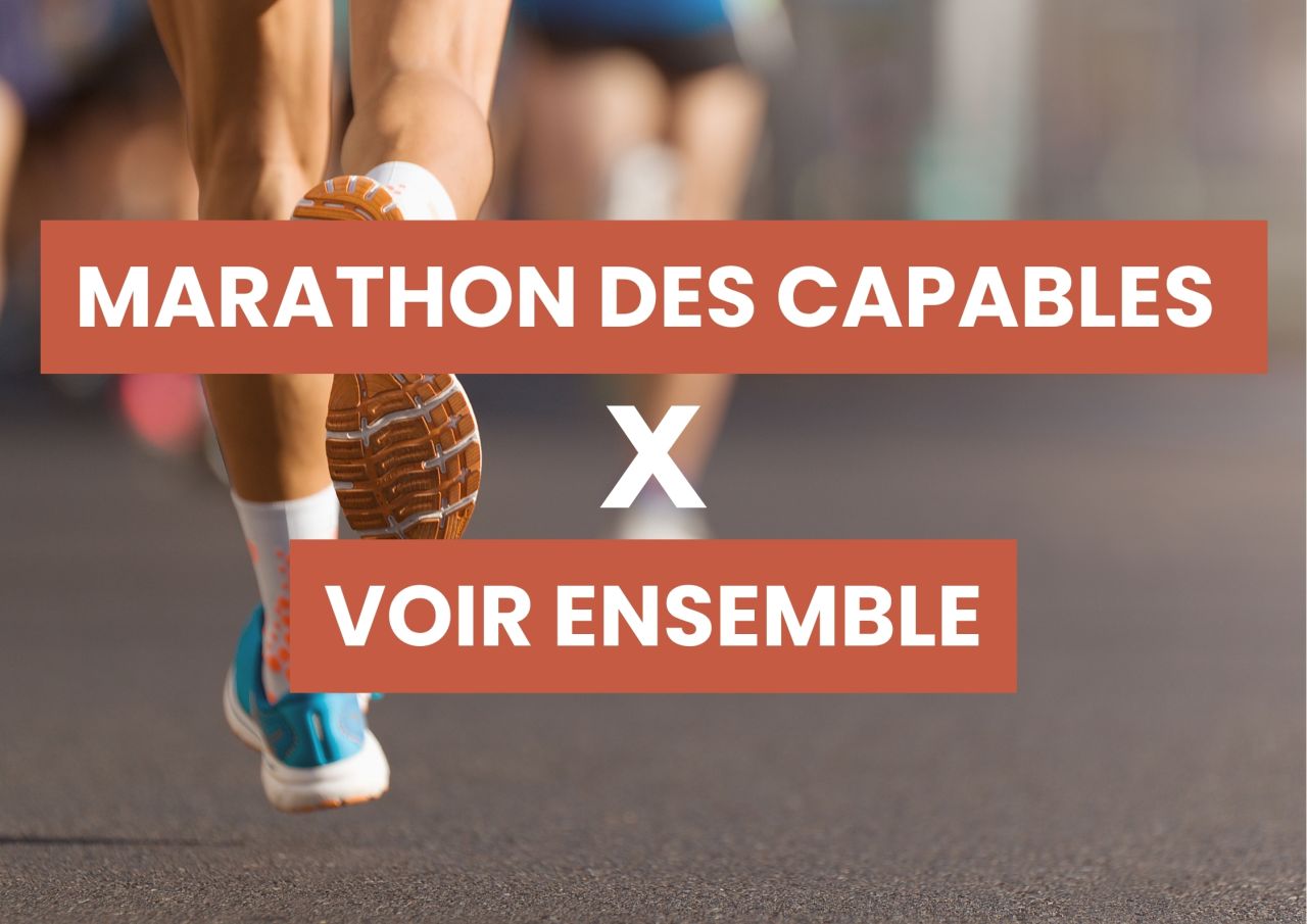 Marathon des capables x voir ensemble avec des baskets